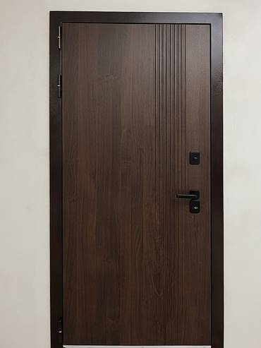 Коричневая стальная дверь